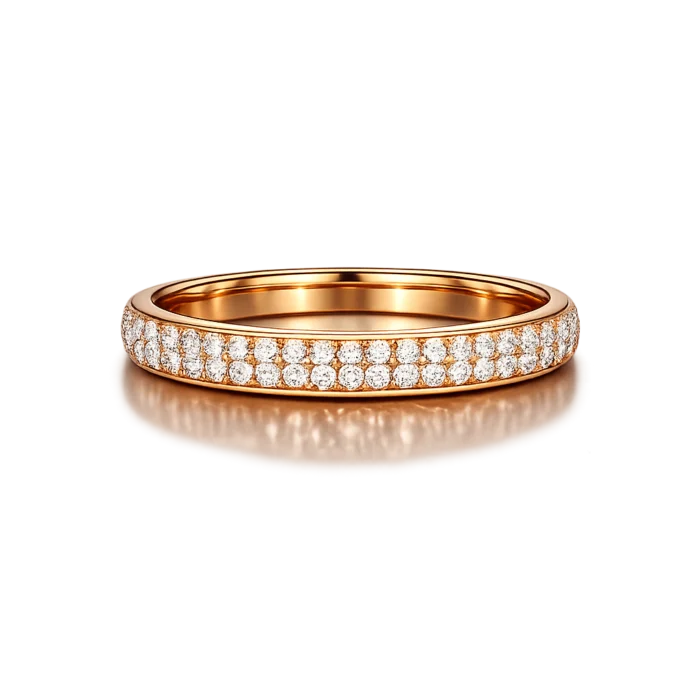 Aurum Serpent Stackable Pavé Band