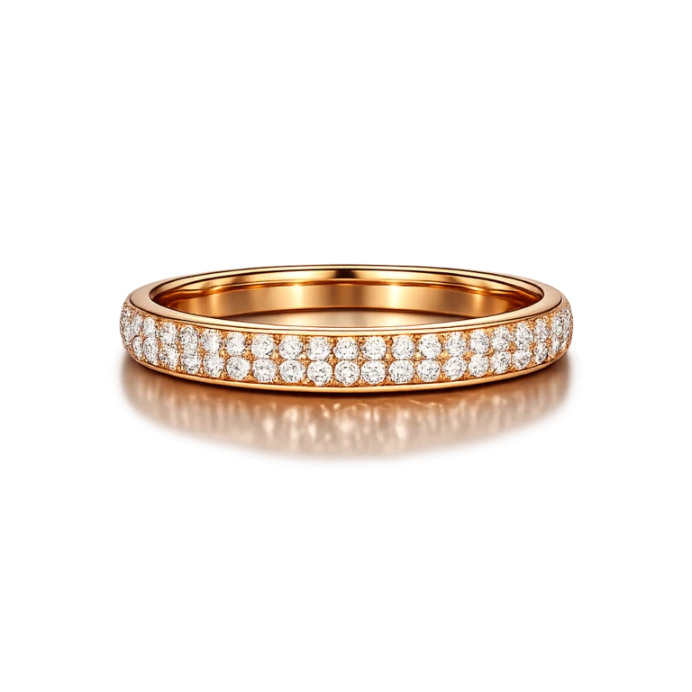 Aurum Serpent Stackable Pavé Band