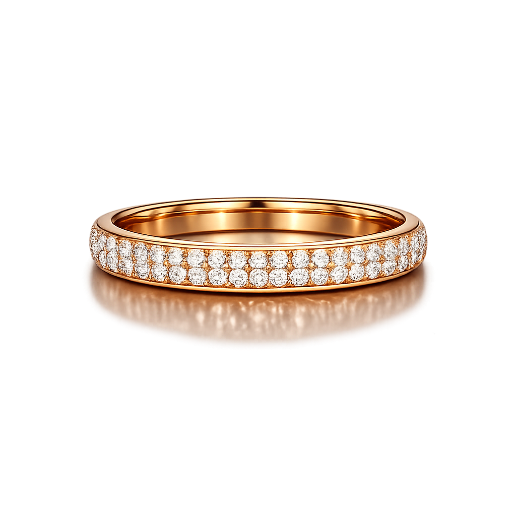 Aurum Serpent Stackable Pavé Band