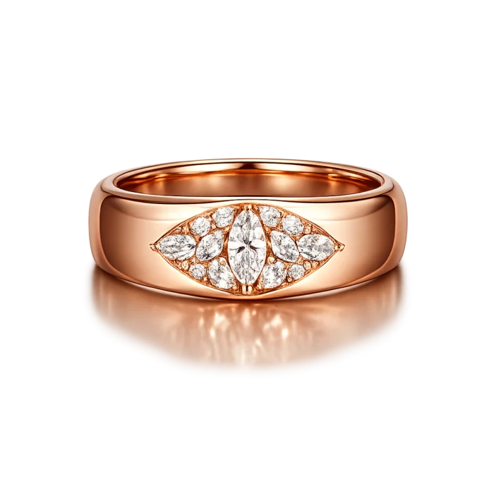 Celeste Lotus Wide Signet Ring