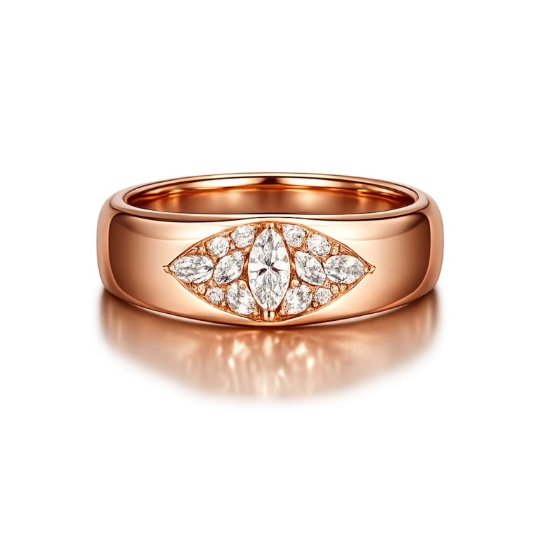 Celeste Lotus Wide Signet Ring