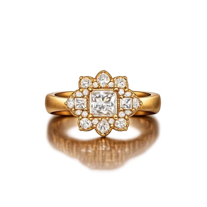 Elysian Chateau Floral Halo Ring