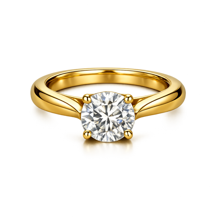 Imperial Crown Solitaire Cathedral Ring