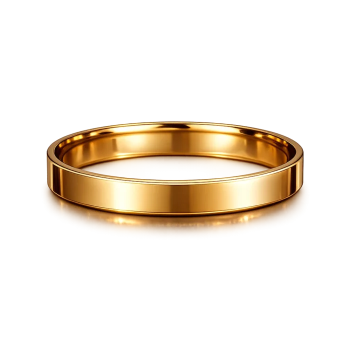 Auric Edge Minimalist Gold Kada
