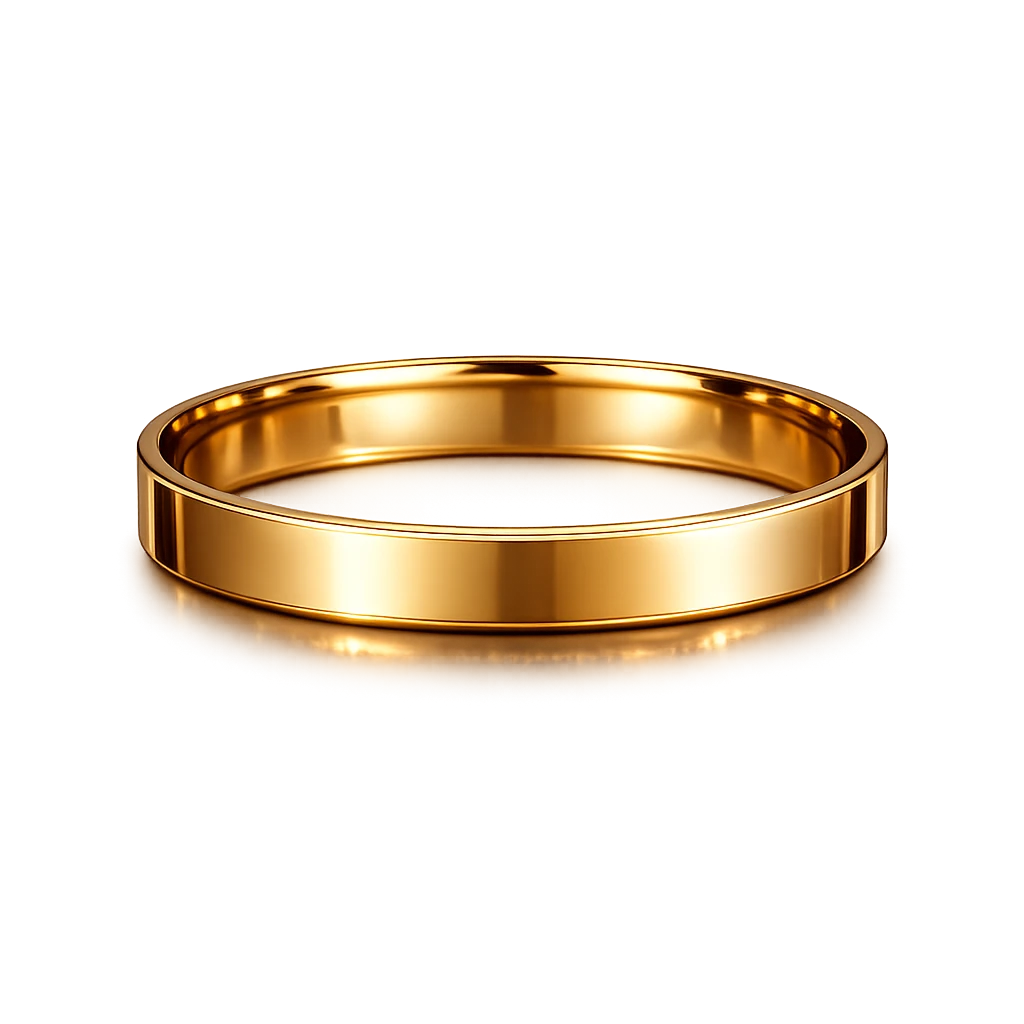 Auric Edge Minimalist Gold Kada