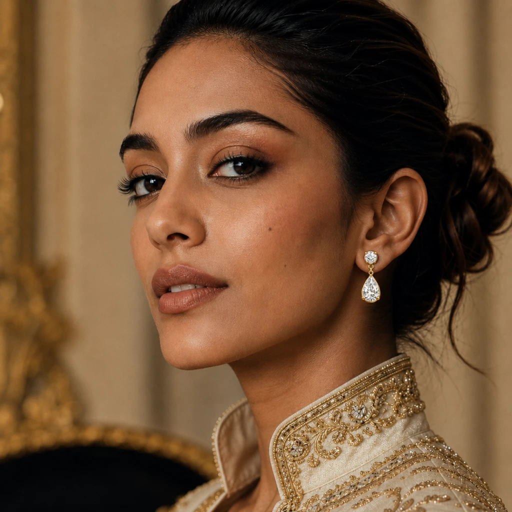 Aurum Chateau Drop Earrings - Image 2