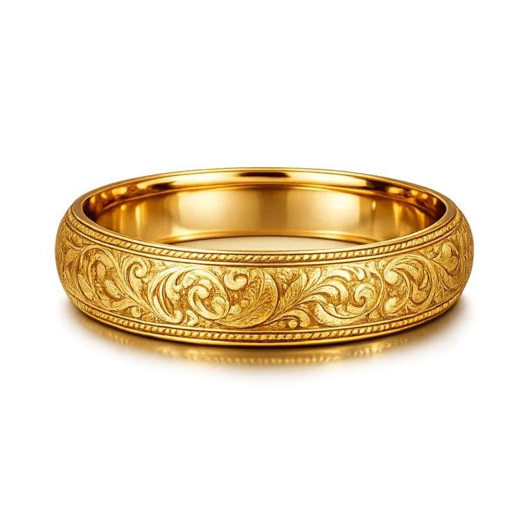 Imperial Heritage Engraved Gold Kada