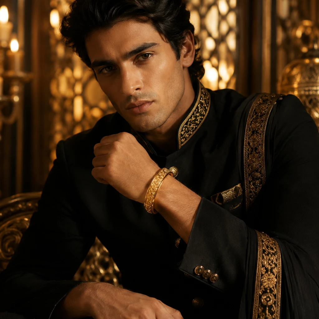 Imperial Heritage Engraved Gold Kada - Image 2